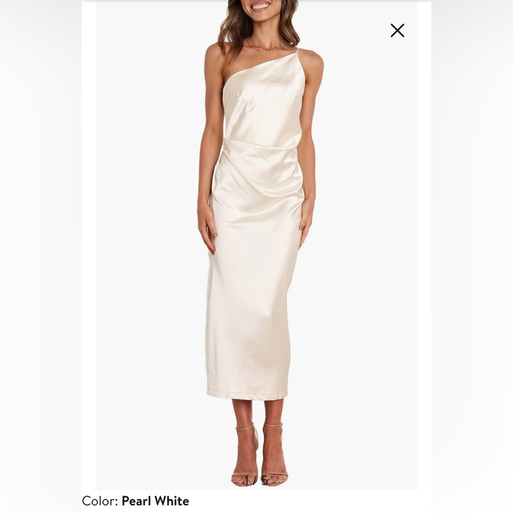 Petal & Pup Luella one-shoulder satin slip dress size 2